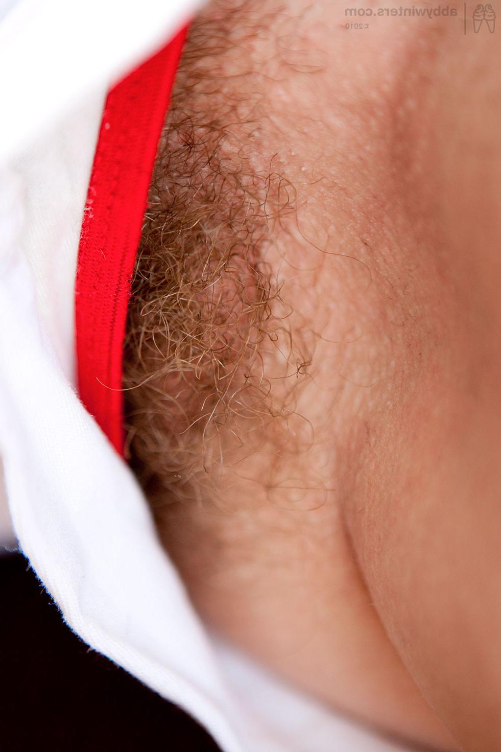 16P Busty brunette Australian amateur babe reveals her hairy pussy