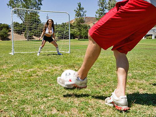 4P Nikki Benz gets her own personal sex slave after a game of soccer
