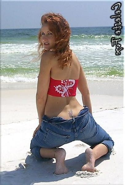 15P Mature Babe Celeste Fox On The Beach