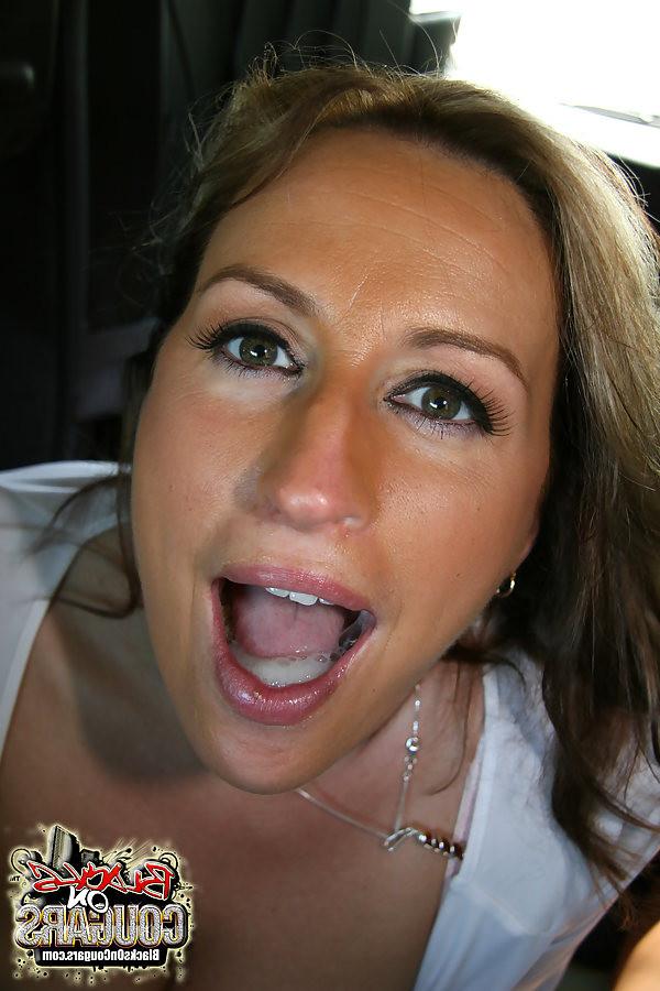 20P hot MILF Joey Lynn gets banged by a black stranger in a car