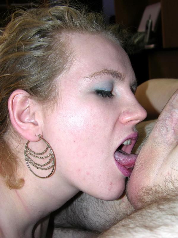 15P Housewife Chastity on her knees and sucking dick