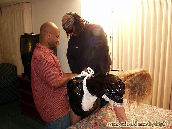 17P Maid fully serviced by two wellhung hotel guests