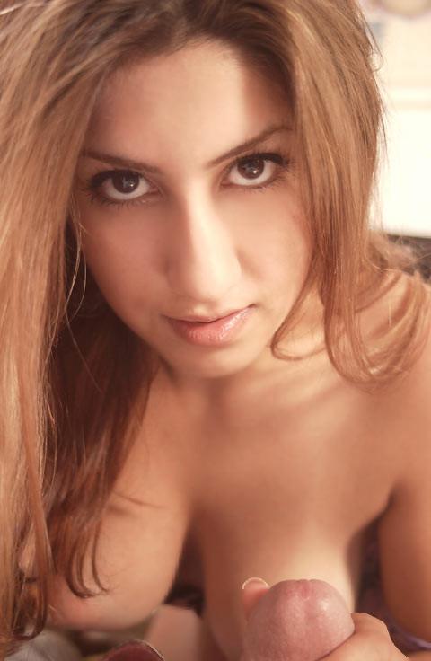 17P Latina with big hooters sucking a cock