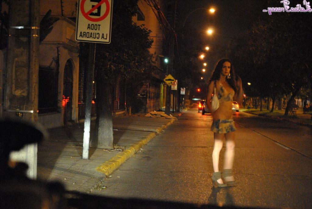 12P Nikki posing as a street prostitute