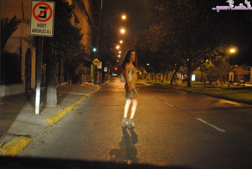 12P Nikki posing as a street prostitute