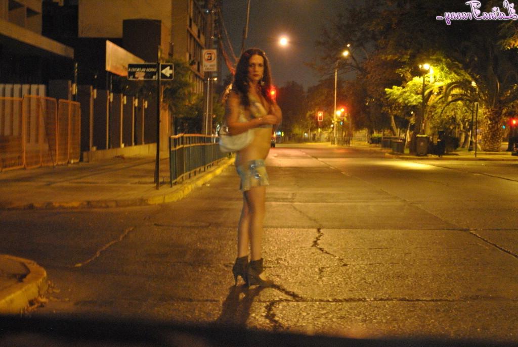 12P Nikki posing as a street prostitute