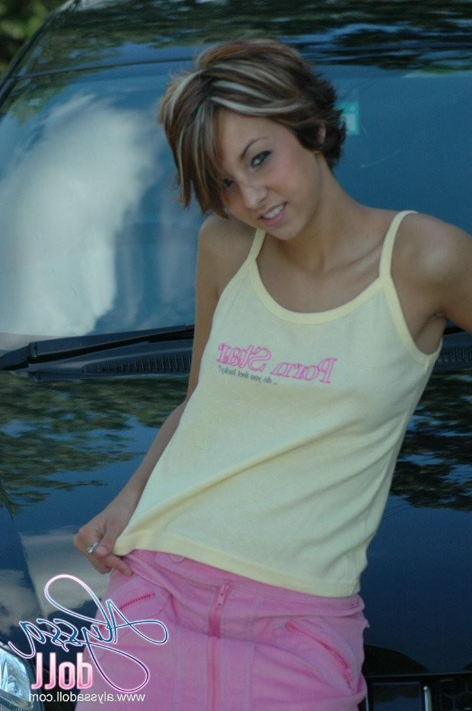 15P Shy teen shows us her pretty pink nipples