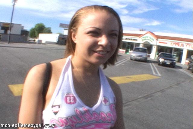 16P Short haired brunette cutie slides her bikini bottoms up her shaved camel toe