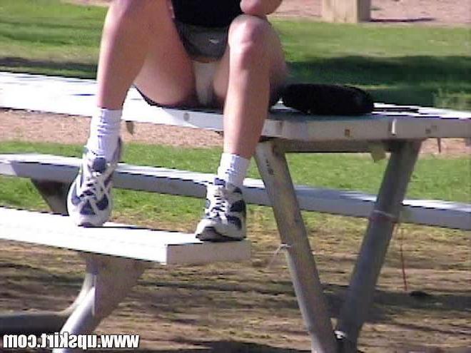 16P Sneaky Spy Cam Upskirt Panty Crotch Shots Outdoors in City Park