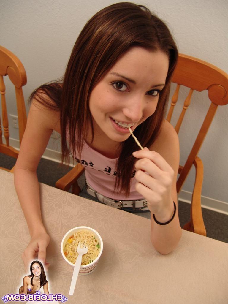 15P Eighteen year old with tiny tits drops panties and bends over
