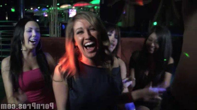 12P Drunk babes all over a male stripper and his cock