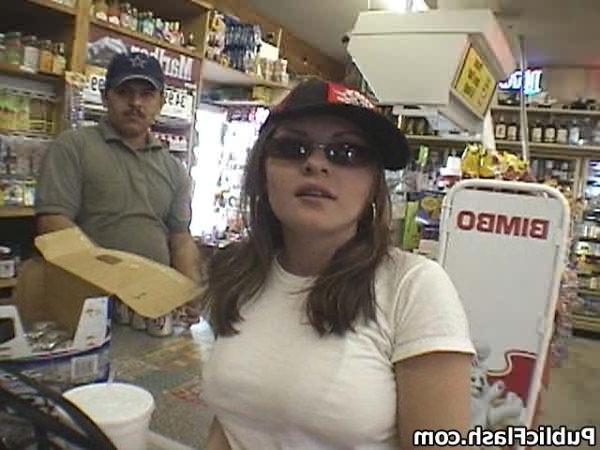 16P Flashing Layla Shocks Shopkeepers in Local Shop