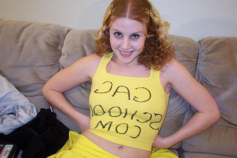16P Natural redhead babe gagging on his cock