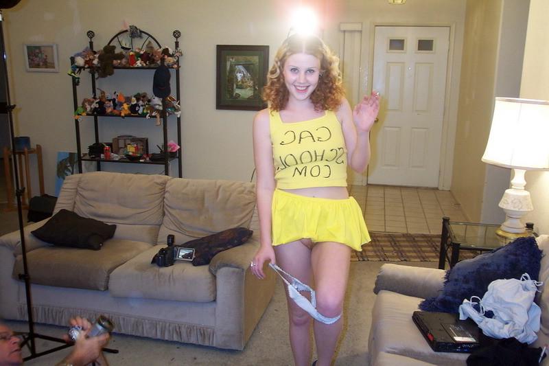 16P Natural redhead babe gagging on his cock