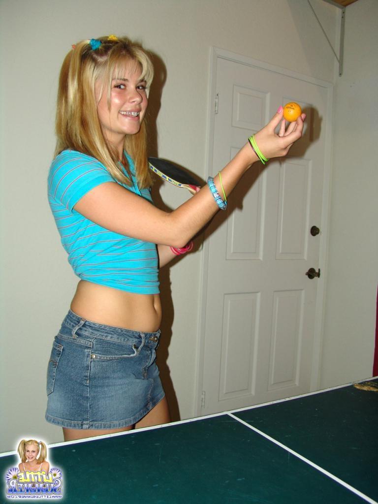 16P Teen girlfriends are playing a game of sexy pool