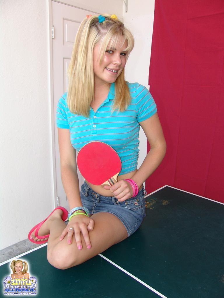 16P Teen girlfriends are playing a game of sexy pool