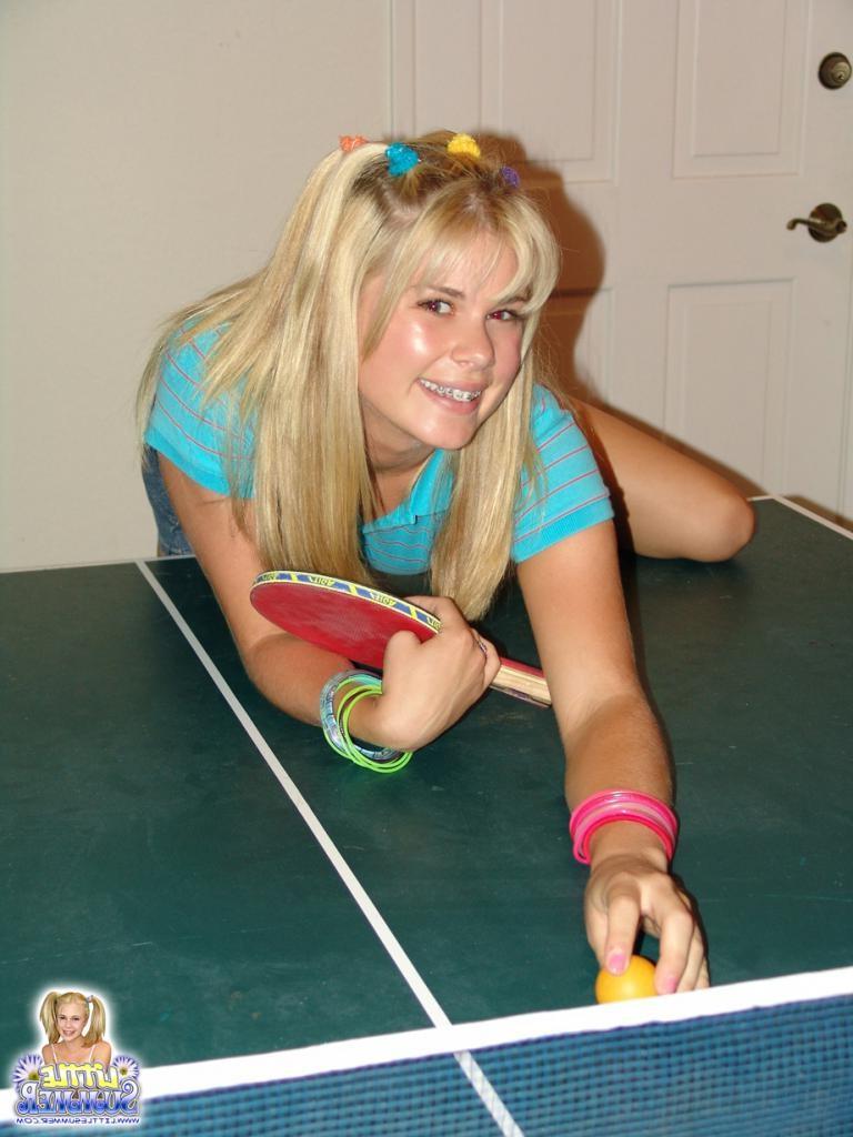 16P Teen girlfriends are playing a game of sexy pool