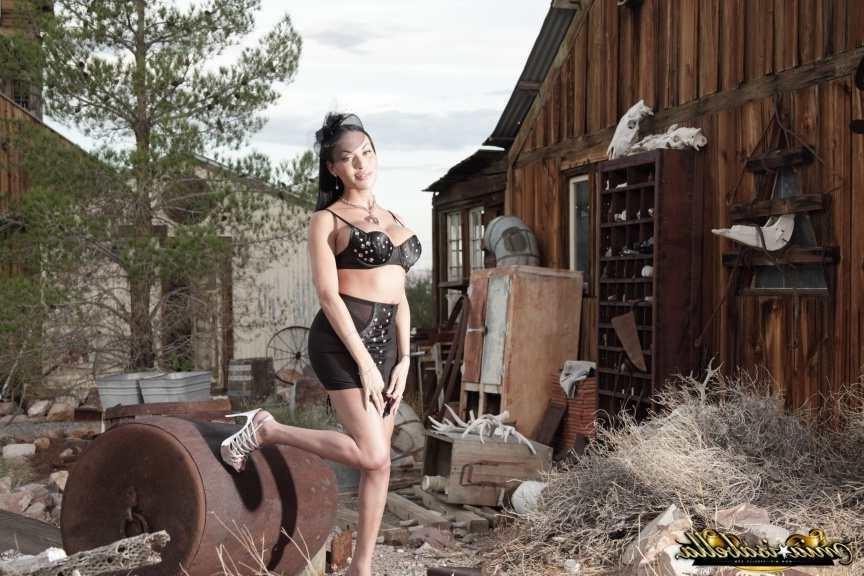 16P Shemale posing outdoors