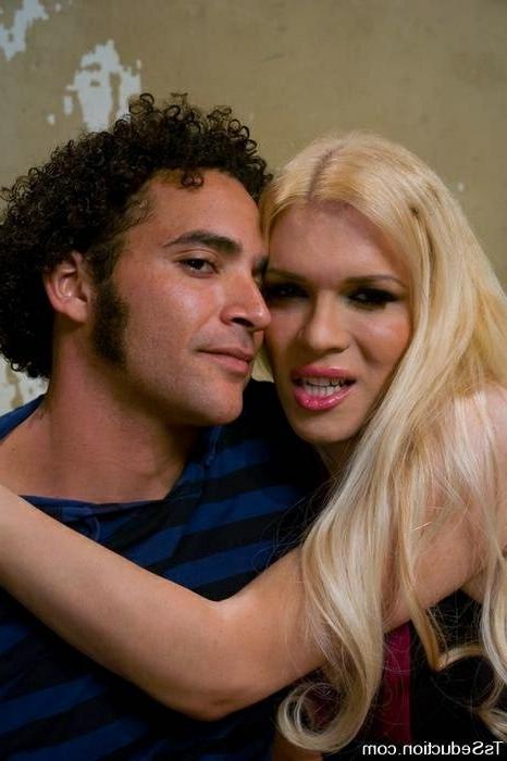 16P Blonde tranny dominatrix dominates dude