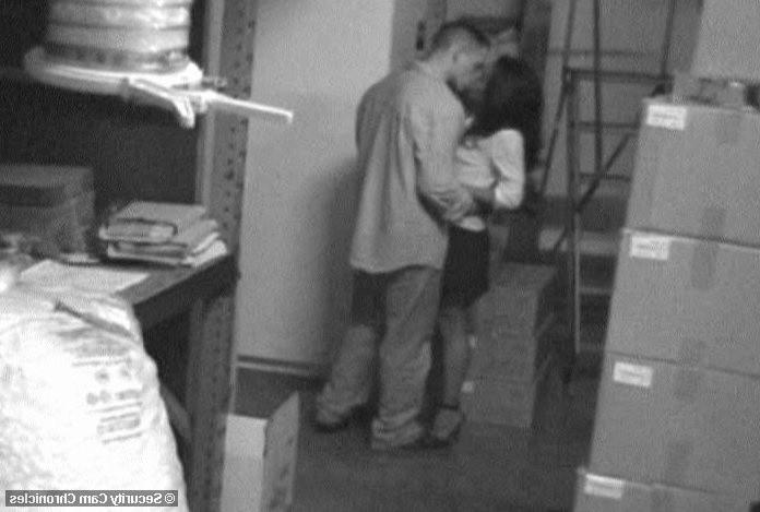 16P Horny couple fucking in the store caught by security cam