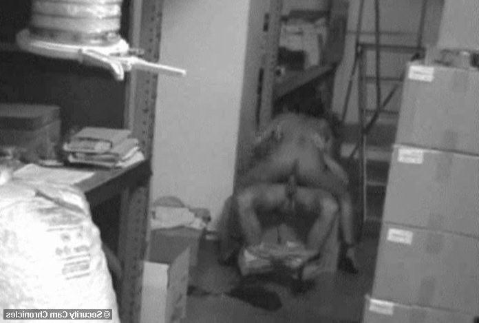 16P Horny couple fucking in the store caught by security cam