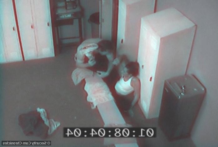 16P Hardcore sex caught by security cam hidden in locker room