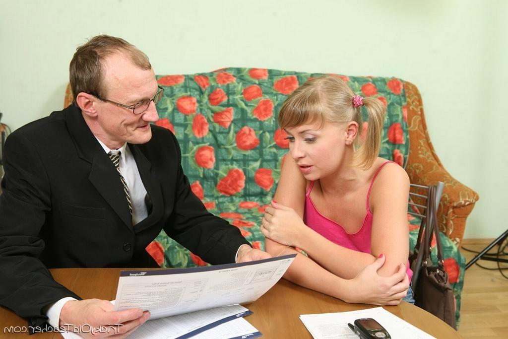 15P Old professor shoots his cum all over his cutest student
