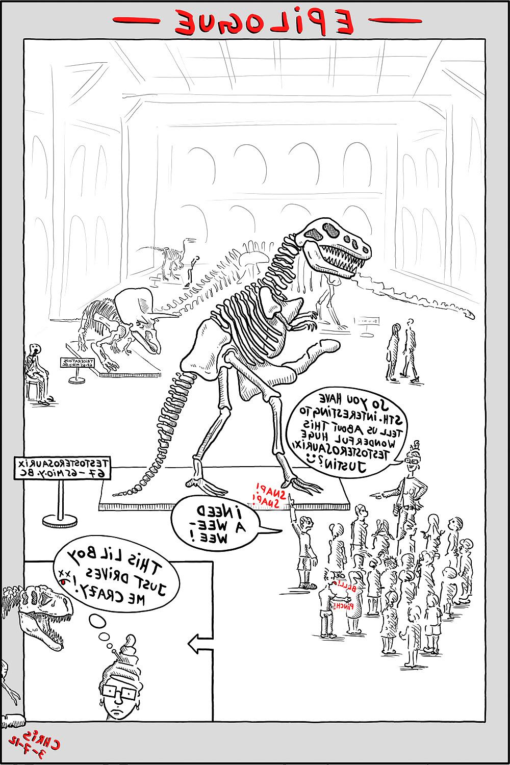 23P TESTOSTERONE - A TRAGEDY.3rd cartoon by chris ingres:) .