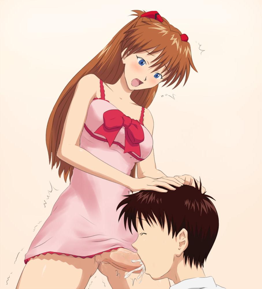 10P Asuka futanari punishing Shinji (Evangelion)