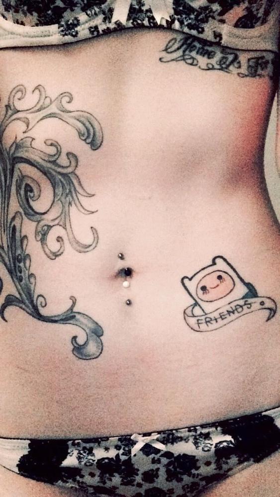 25P Skinny tattoed teen