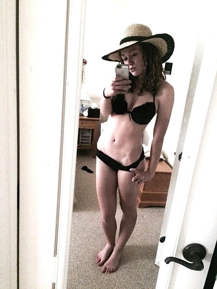 25P Sexy Redhead Teen Athlete Shows Big Tits Tight Athletic Ass