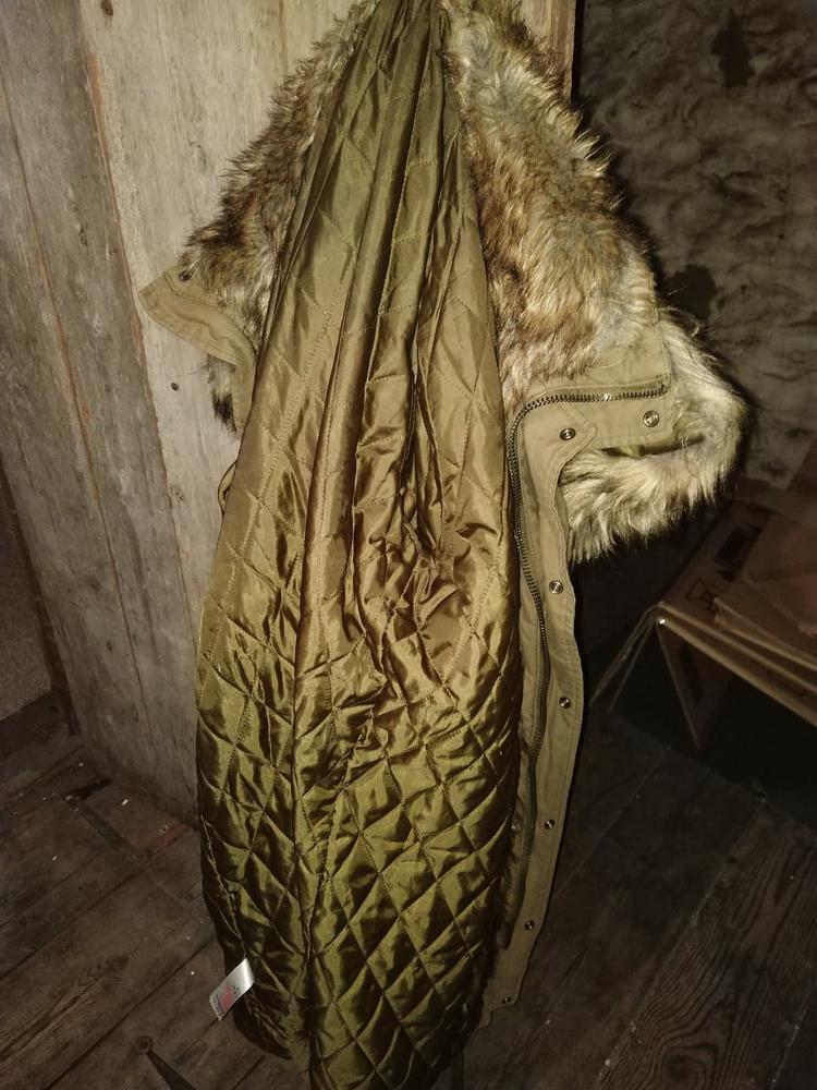 6P Fucking my Topshop Khaki Fur Hood Parka (Jenna Coleman)