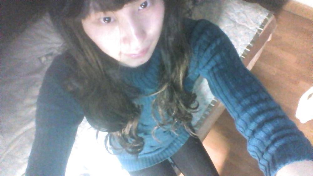 10P Shemale in winter stocking and skirt