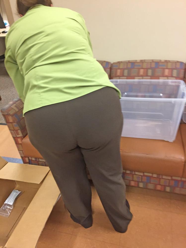 18P Voyeur of a couple coworkers ass