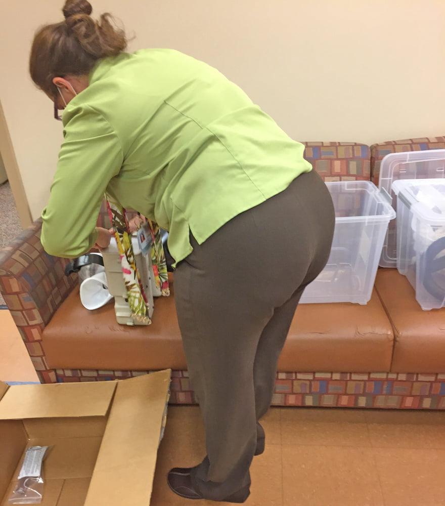 18P Voyeur of a couple coworkers ass