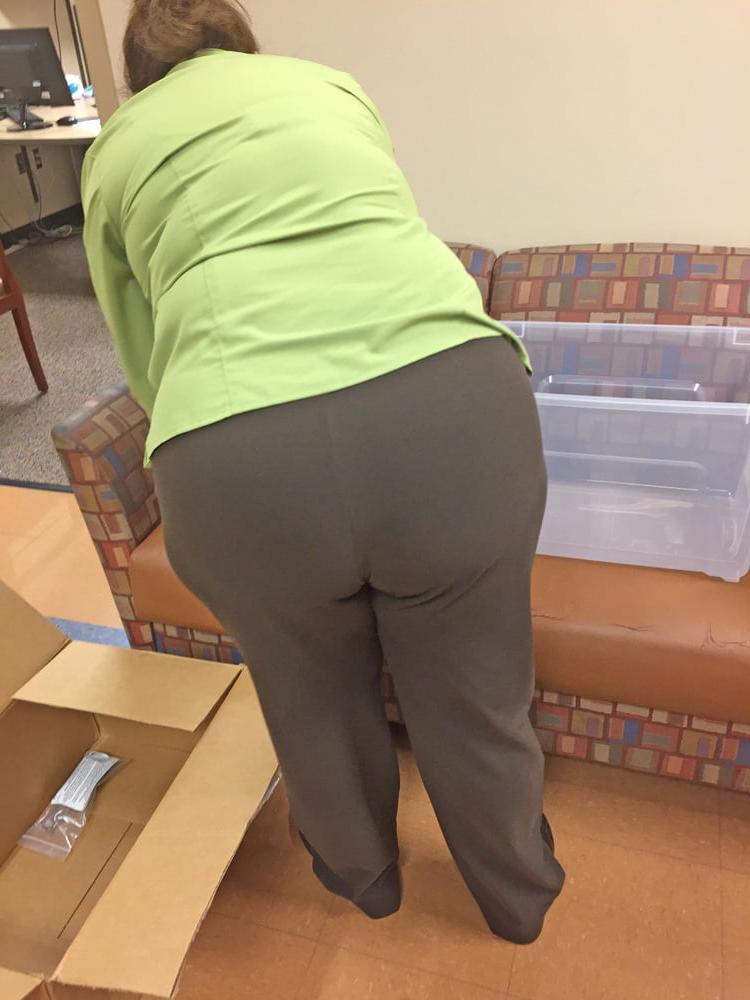 18P Voyeur of a couple coworkers ass