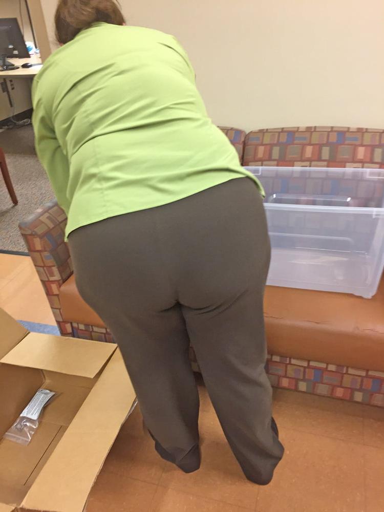 18P Voyeur of a couple coworkers ass