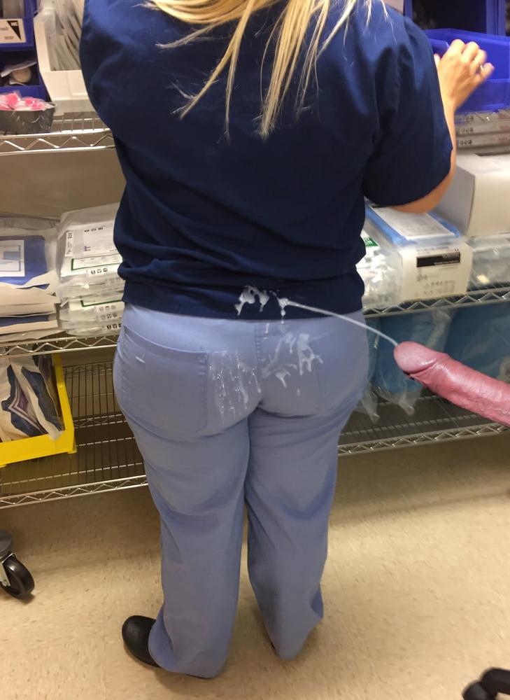 18P Voyeur of a couple coworkers ass