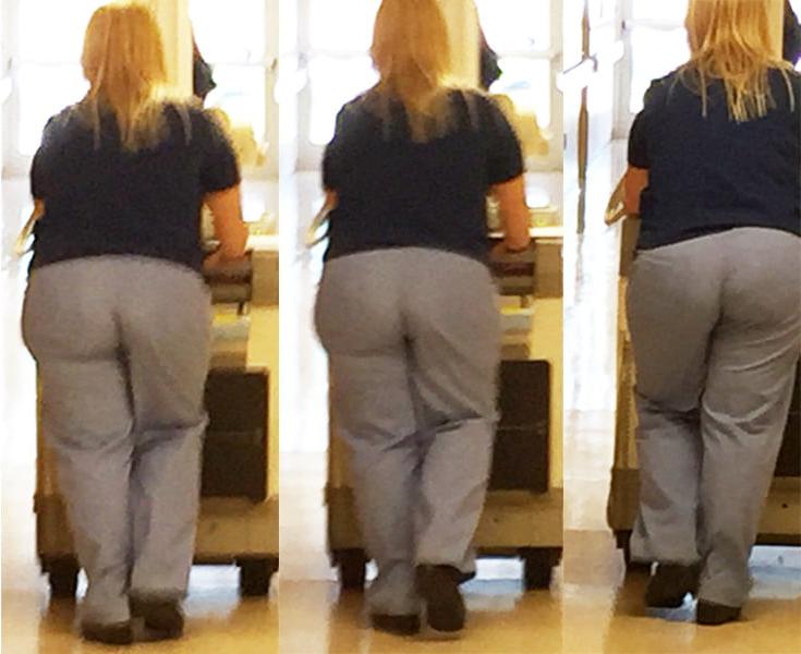 18P Voyeur of a couple coworkers ass