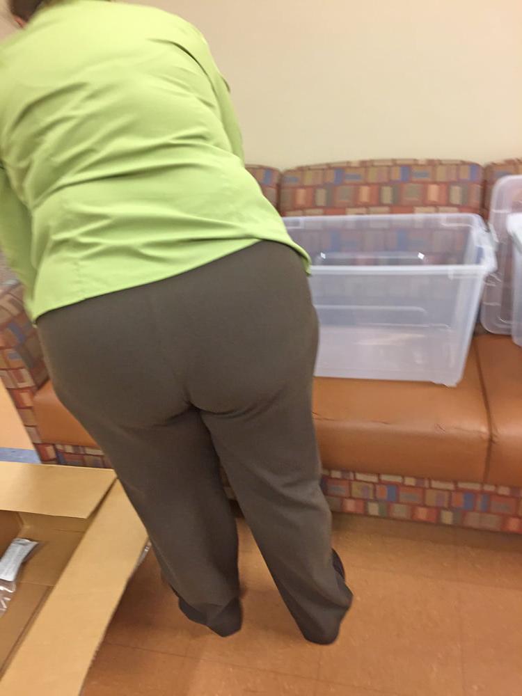 18P Voyeur of a couple coworkers ass