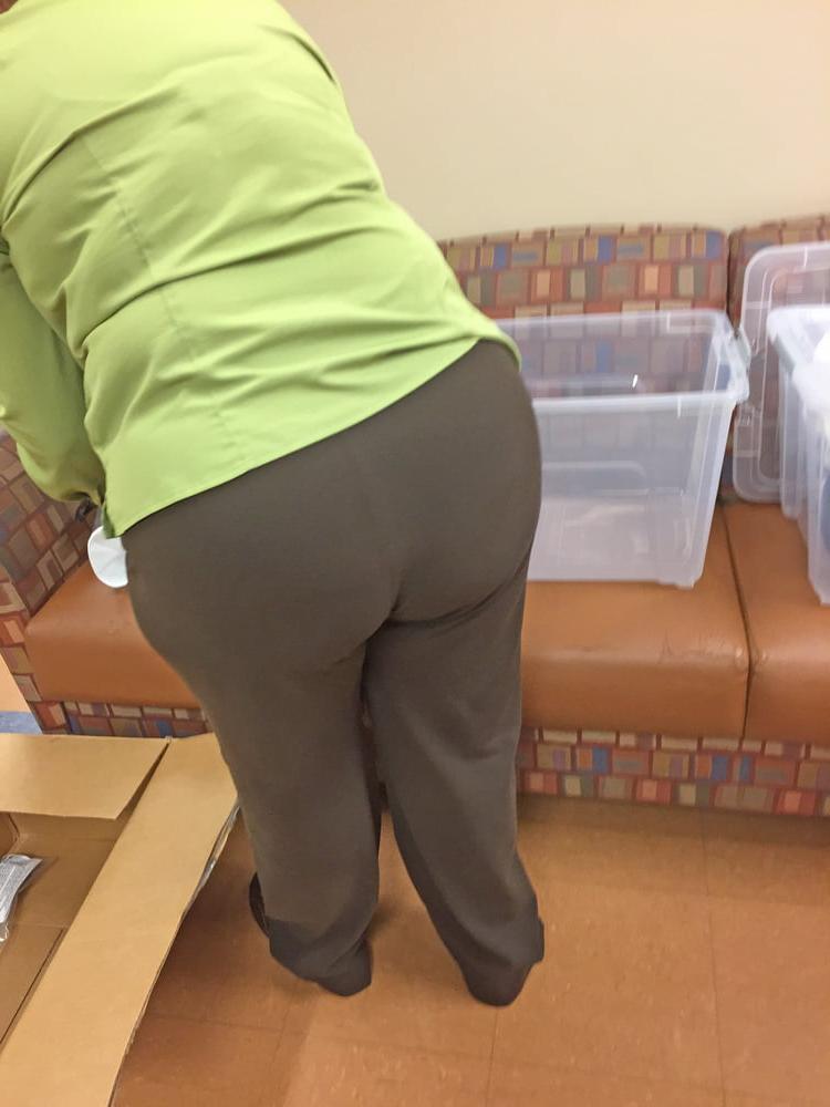 18P Voyeur of a couple coworkers ass