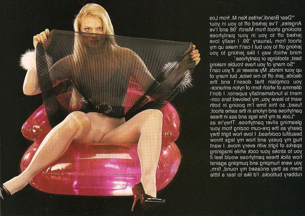 10P Leg Show Magazine - Hot Blonde in Black FF Stockings