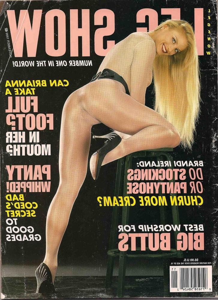 10P Leg Show Magazine - Hot Blonde in Black FF Stockings