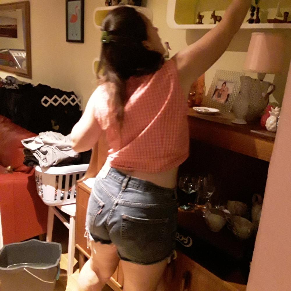 25P The Mrs in Levis 525 Jean Shorts Daisy Dukes