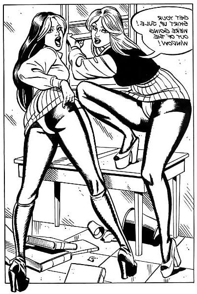 22P Cartoon Schoolgirl Frolics