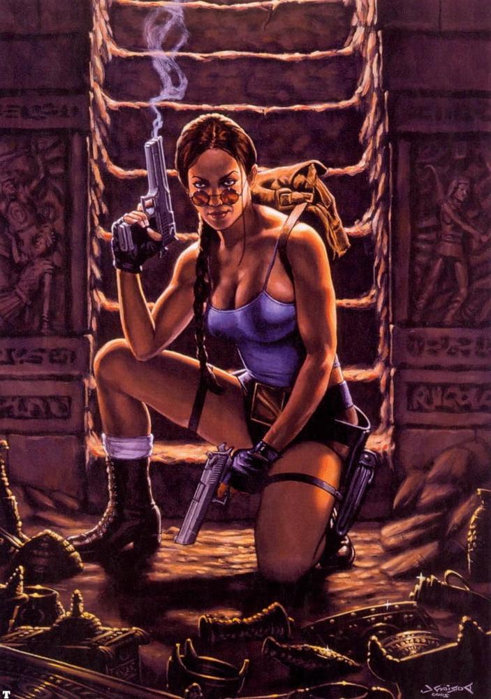 25P Lara Croft cartoon