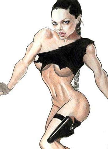 25P Lara Croft cartoon