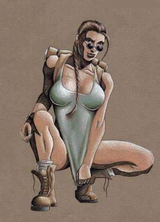 25P Lara Croft cartoon