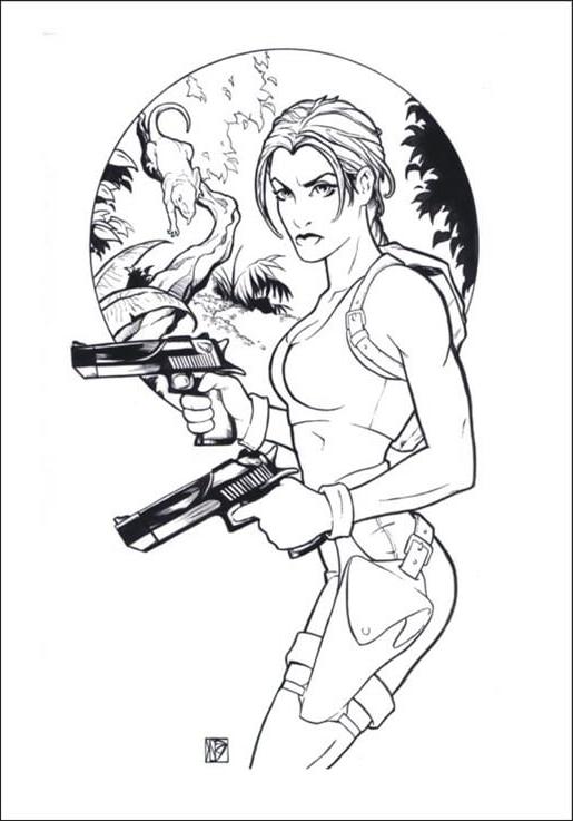25P Lara Croft cartoon