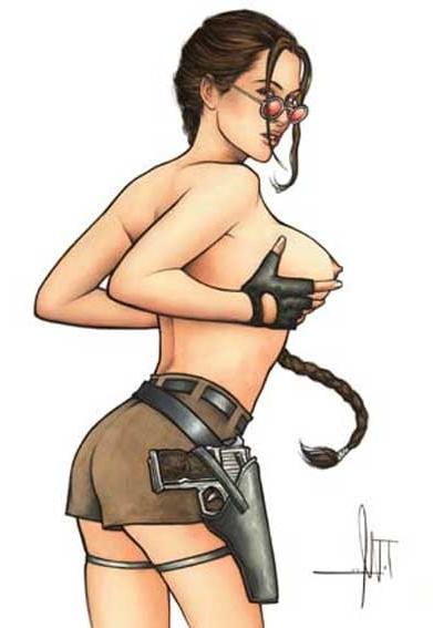 25P Lara Croft cartoon